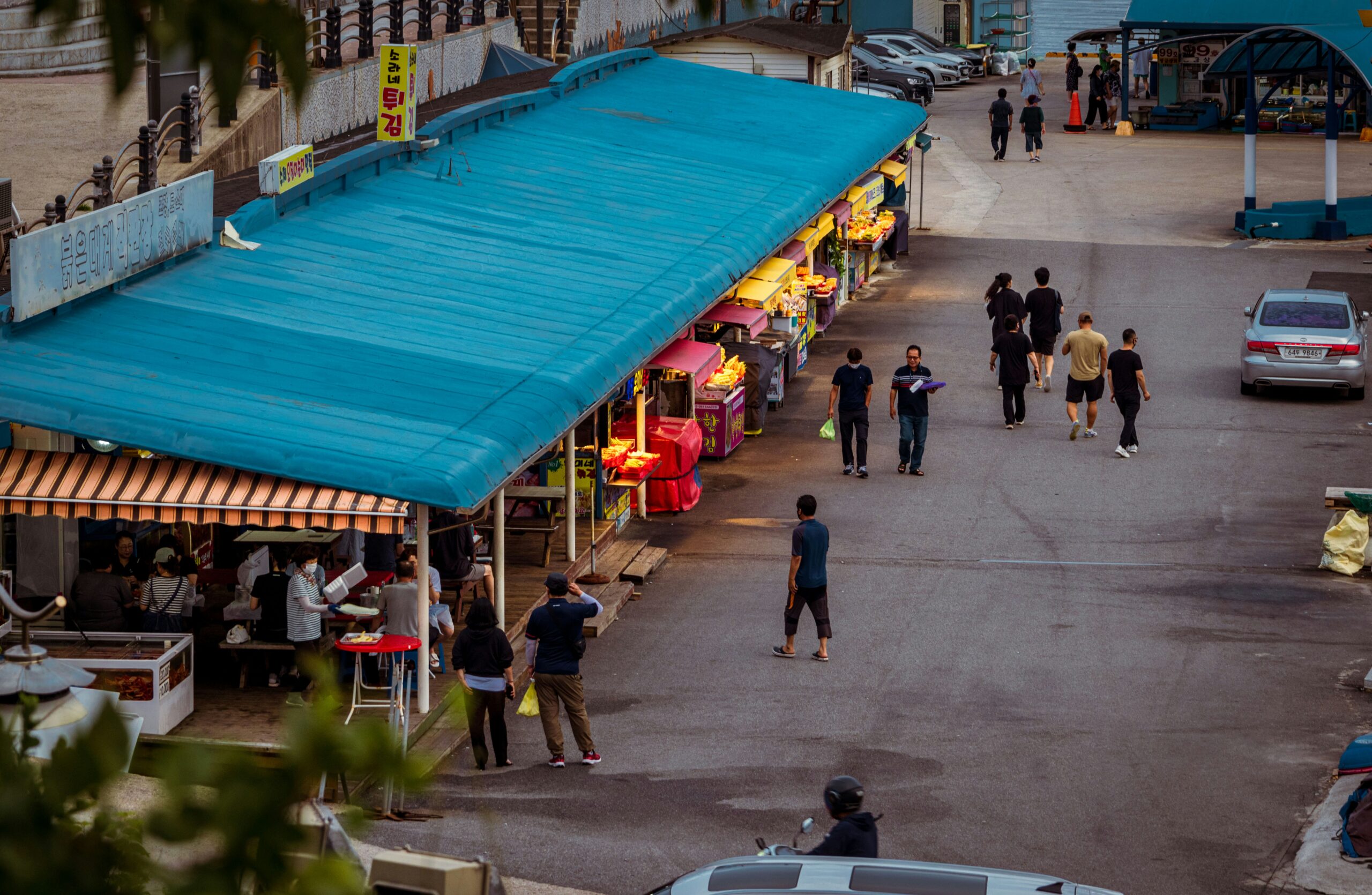 Korean street food stalls