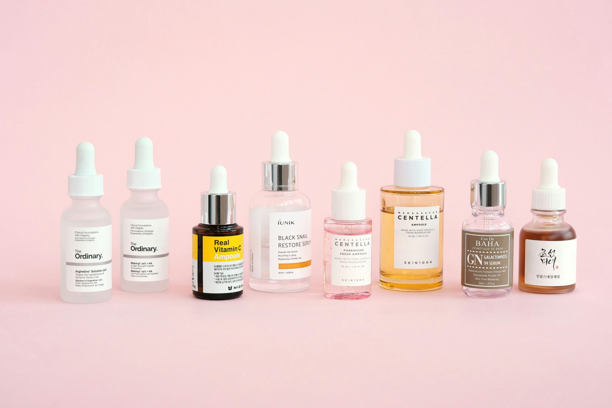 Step by step Korean skincare routine layout