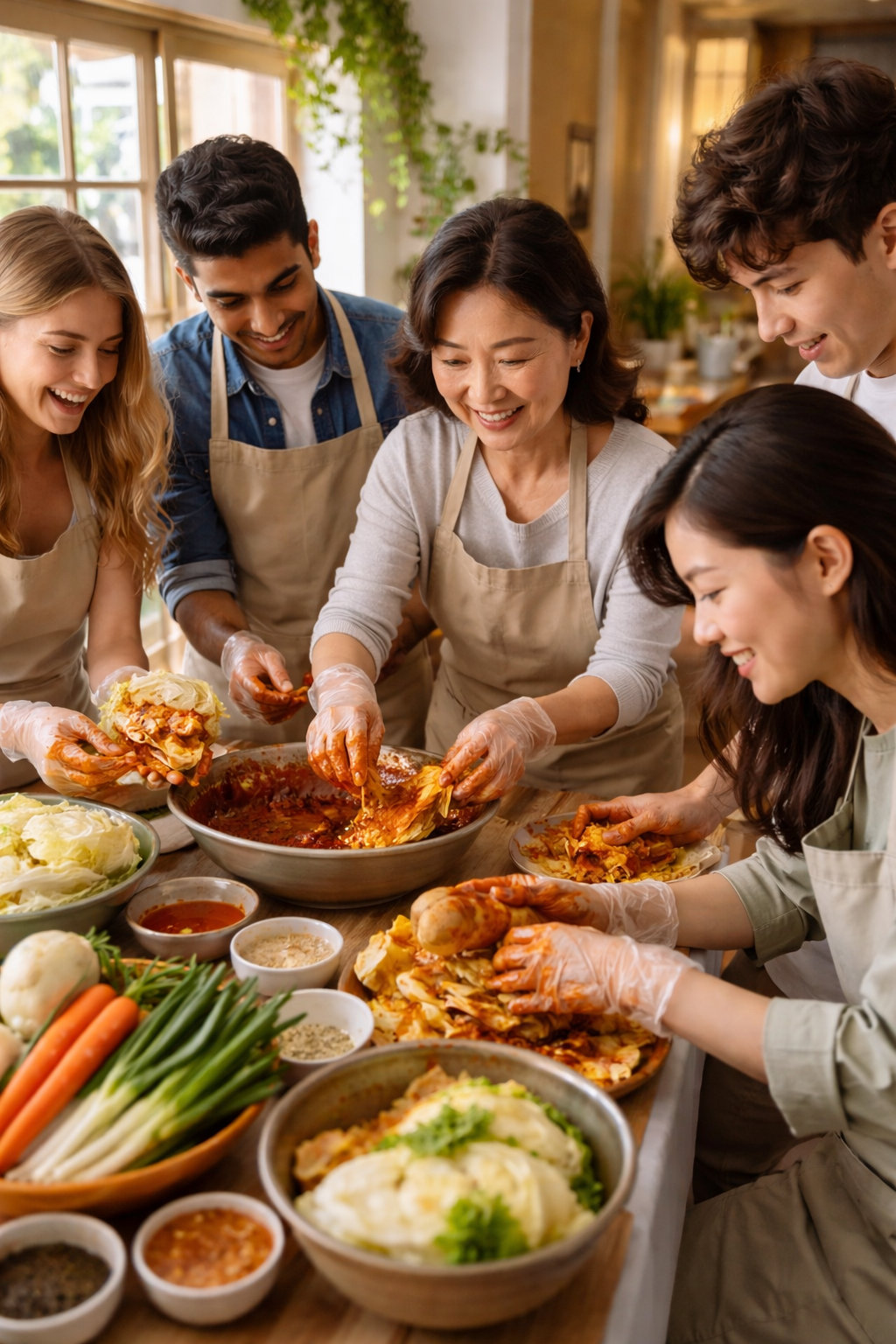 Korean cultural experience - kimchi making