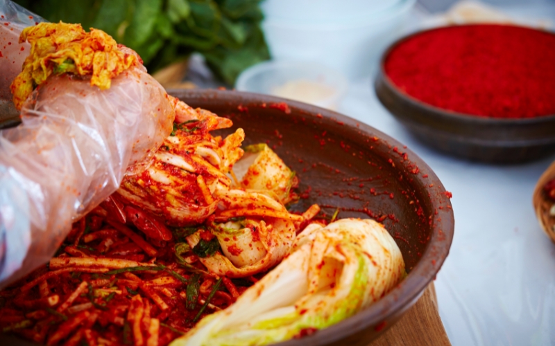 A hands-on Korean kimchi-making experience